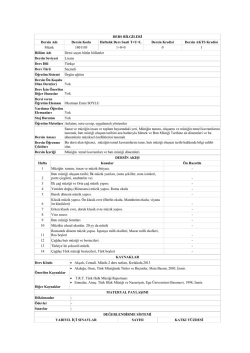 se&ccedil;meli m&uuml;zik-1 ders i&ccedil;erikleri