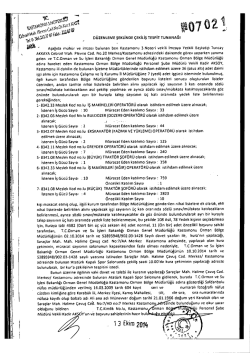 ,h I D&Uuml;ZENLEME şEKLlNoE &ccedil;Eı-tltiş tEsPiT TunAıııAĞı