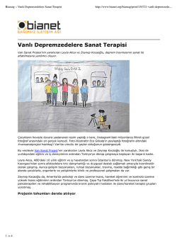 Biamag :: Vanlı Depremzedelere Sanat Terapisi
