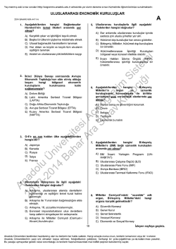 A&Ouml;F Uluslararası Ekonomik Kuruluşlar | 2014 Ara Sınav İNDİR