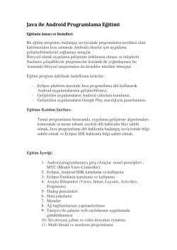 Java ile Android Programlama Eğitimi