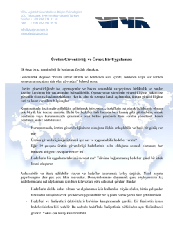 &Uuml;retim G&uuml;venilirliği ve &Ouml;rnek Bir Uygulaması