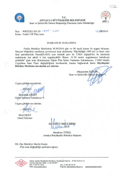 G&uuml;ndemin 112.Maddesi - Antalya Belediyesi