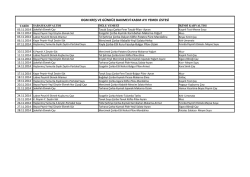 Kasım-2014 Aylık Yemek Listesi