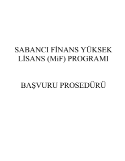 Başvuru Adımları - Sabancı &Uuml;niversitesi
