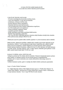 ATAMA-&Ouml;ZL&Uuml;K DAİRE BAŞKANLIĞI 4 KALEM MALZEME TEKNİK
