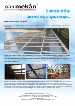 Cam Mek&acirc;n Elektrikli Cam &Ccedil;atı