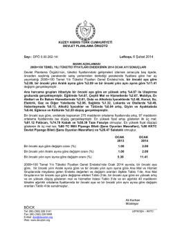 Lefkoşa, 6 Şubat 2014 B&Ouml;/CK - KKTC Devlet Planlama &Ouml;rg&uuml;t&uuml;