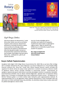 PowerPoint Sunusu - Gebze Rotary Kul&uuml;b&uuml;