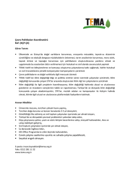 &Ccedil;evre Politikaları Koordinat&ouml;r&uuml; Ref: (K&Ccedil;P-&Ccedil;K) &bull; Esnek