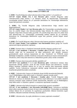 Sık&ccedil;a Sorulan Sorular ve Cevapları( 250 KB