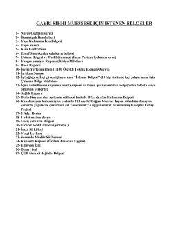 GSM İ&ccedil;in İstenen Belgeler