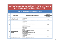 İzin ve İrtifak Dairesi Başkanlığı