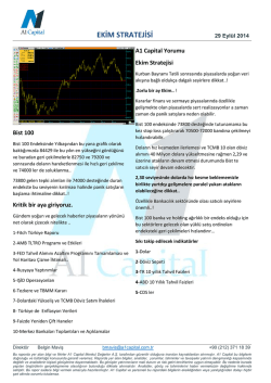 ekım ayı stratejısı