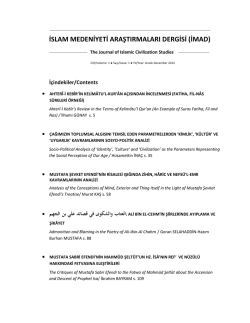 islam medeniyeti araştırmaları dergisi (imad)