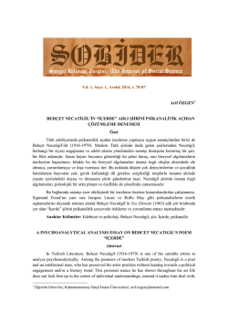 II. Meşrutiyet D&ouml;nemi T&uuml;rk Romanında Mill&icirc; Kimlik