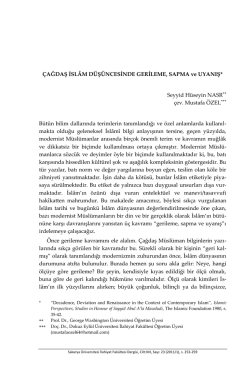 Seyyid Huseyin Nasr, &Ccedil;ağdaş İsl&acirc;m D&uuml;ş&uuml;ncesinde Gerileme