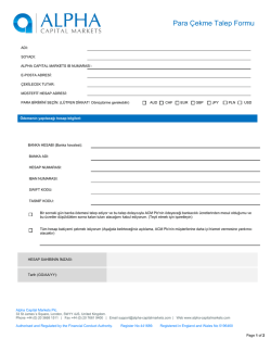 IB Para &Ccedil;ekme Talep Formu