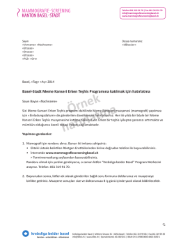 &Ouml;rnek hatırlatma