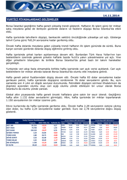HAFTALIK B&Uuml;LTEN - 14 Kasım 2014 Cuma