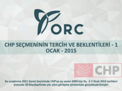 chp se&ccedil;meninin tercih ve beklentileri araştırması