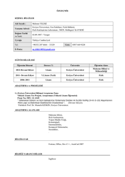 Mehmet YILDIZ - İFG 21 - Erciyes &Uuml;niversitesi