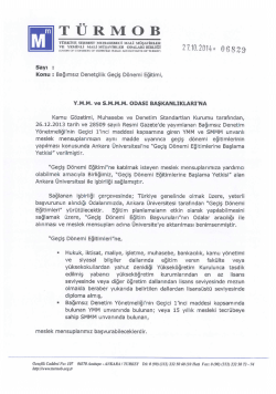 Bağımsız Denet&ccedil;ilik Ge&ccedil;iş D&ouml;nemi Eğitim ile İlgili