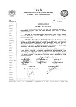 TÜRKİYE ENERJİ, su ve GAZ işçiLERi sENDiKAsı - Tes-is2