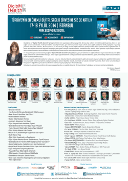 17-18 EYL&Uuml;L 2014 | Istanbul - Digital Health Summit Turkey