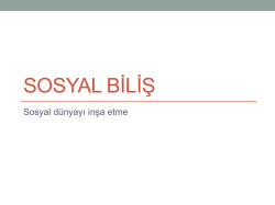 SOSYAL BİLİŞ