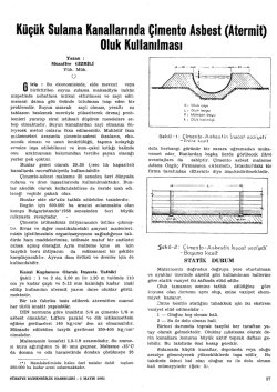 K&Uuml;&Ccedil;&Uuml;K SULAMA KANALLARINDA &Ccedil;İMENTO ASBEST(ATERMİT)