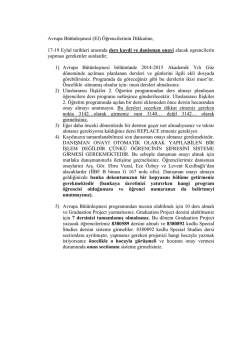 Bilgilendirme Notu