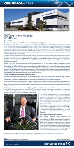 İMSAD Dergi Grundfos Türkiye Genel Müdürü Can Seyhan Röportajı