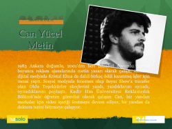 Can Y&uuml;cel Metin &Ouml;zge&ccedil;miş