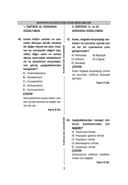 A&ouml;f Nokta Atış 323 Antropoloji D&uuml;zeltmeleri i&ccedil;in tıklayınız..