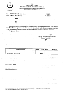 TC . SAĞLIK BAKANLIĞI T&Uuml;RKİYE KAMU HASTANELERİ KURUMU