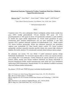 Mıknatıssal Sa&ccedil;tırma Y&ouml;ntemi ile &Uuml;retilen Vanadyum Oksit İnce