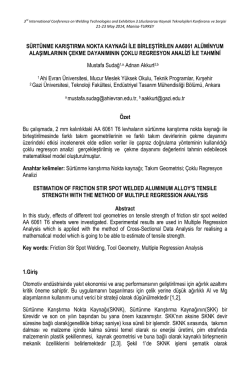 S&Uuml;RT&Uuml;NME KARIġTIRMA NOKTA KAYNAĞI ĠLE