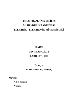 Deney 4 föyü - Turgut Özal Üniversitesi