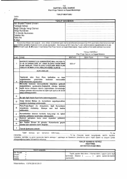 Teklif Mektubu ve Teknik Şartname