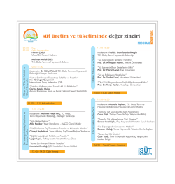 program - T&uuml;rkiye S&uuml;t, Et, Gıda Sanayicileri ve &Uuml;reticileri Birliği