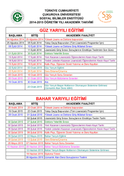 Akademik Takvim