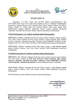 zeyilname - Buca Belediyesi