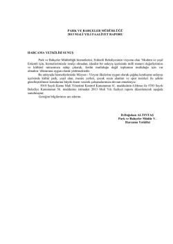 2013 Mali Yılı faaliyet raporu