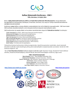 Kafkas Matematik Konferansı - CMC I