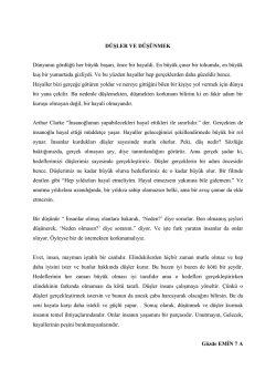 D&Uuml;ŞLER VE D&Uuml;Ş&Uuml;NMEK D&uuml;nyanın g&ouml;rd&uuml;ğ&uuml; her b&uuml;y&uuml;k başarı