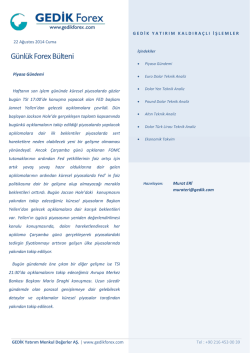 G&uuml;nl&uuml;k Forex B&uuml;lteni