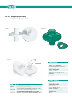 Tek Kullanımlık Spirometre Filtresi