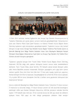 AVRUPA YAPI DENETİM KONSORSİYUMU İZMİR TOPLANTISI 13