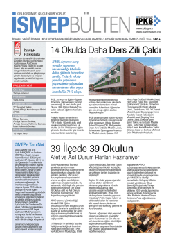 İSMEP Temmuz Eyl&uuml;l D&ouml;nemi